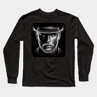 Artistic Face Lineart #12 Long Sleeve T-Shirt